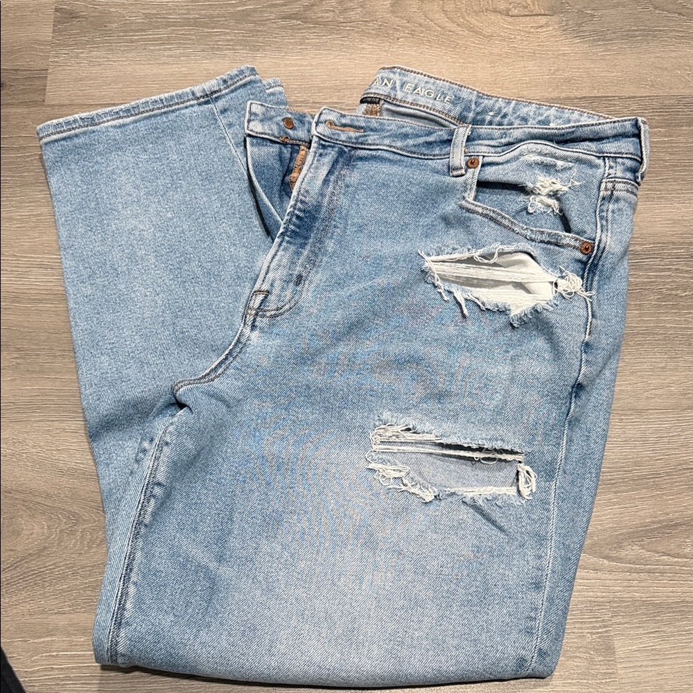 American Eagle Outfitters Light Blue Straight Leg Jeans
